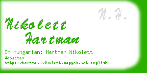 nikolett hartman business card